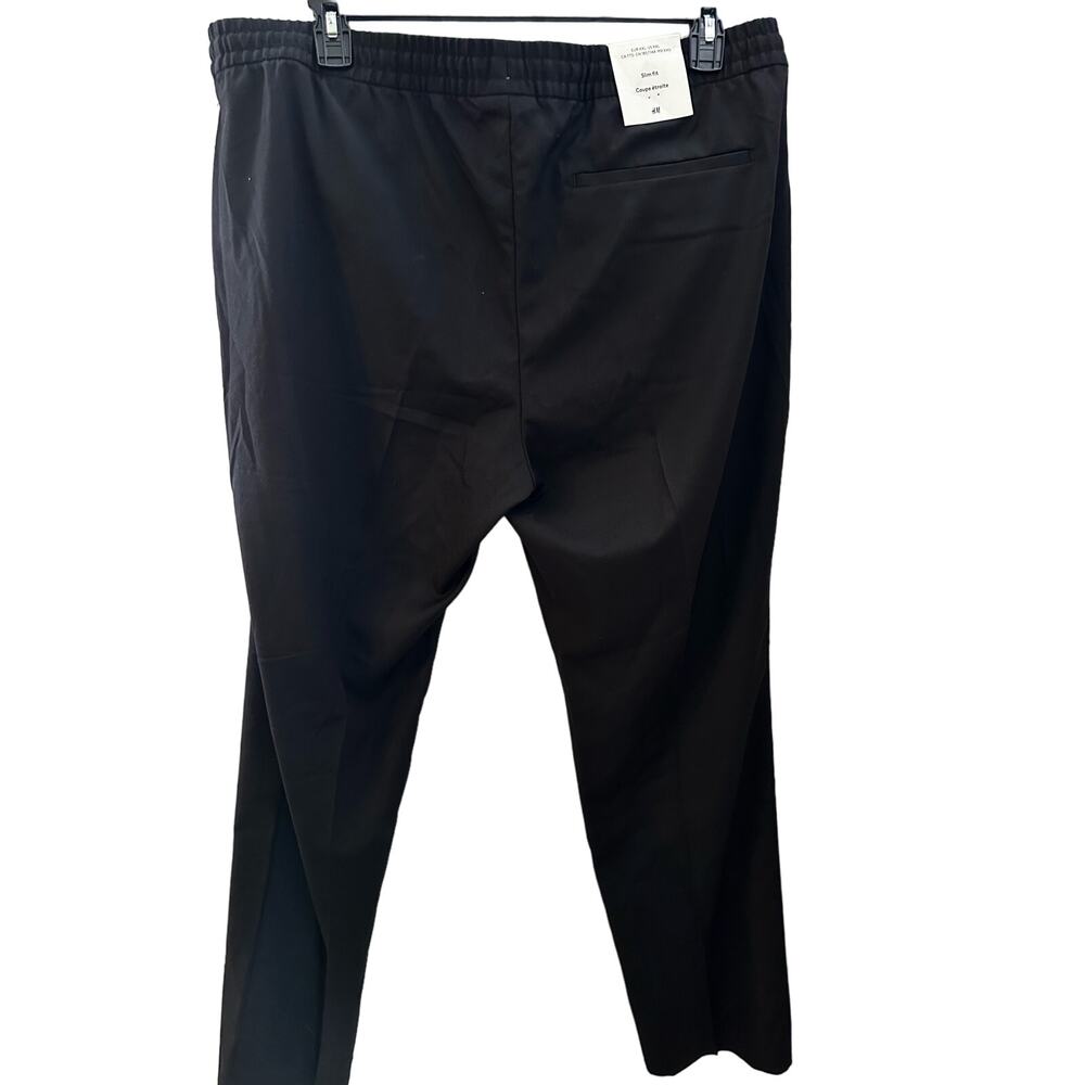 NWT H&M Slim Fit Black Pants w/Pockets & Stretch Waist  XXL